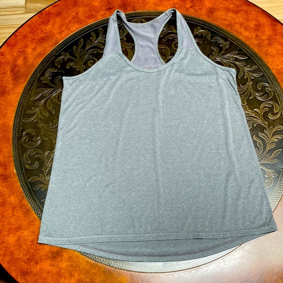 Xersion Racerback Athletic Tank Top Gray Scoop Neck Activewear Relaxed Fit Sz XL - Picture 4 of 4